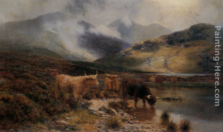 By an Argyllshire Loch between the Showers painting - Louis Bosworth Hurt By an Argyllshire Loch between the Showers art painting